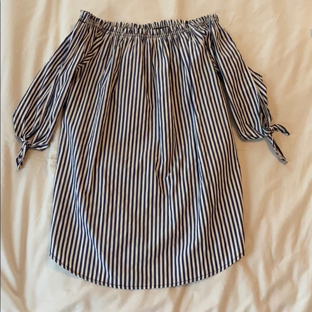 Striped off-the-shoulder top